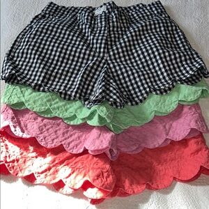 Gingham and Solid Color Women's Shorts 4 pair total